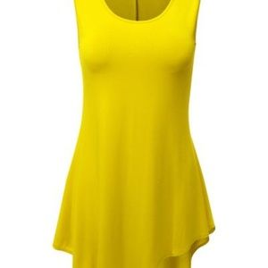 Solid Yellow Tank Top Dress